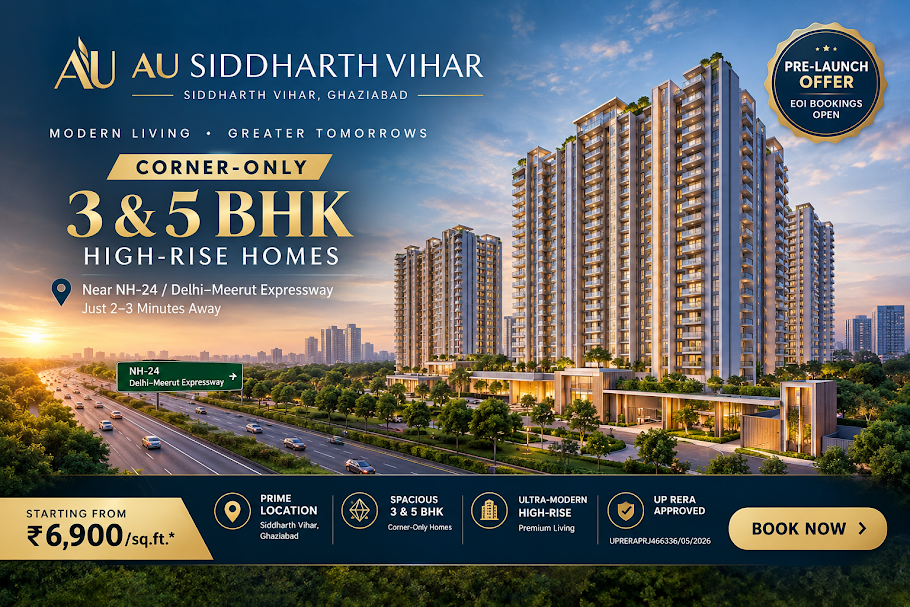AU Siddharth Vihar - 5.60-Acre High-Rise Development in Siddharth Vihar, Ghaziabad